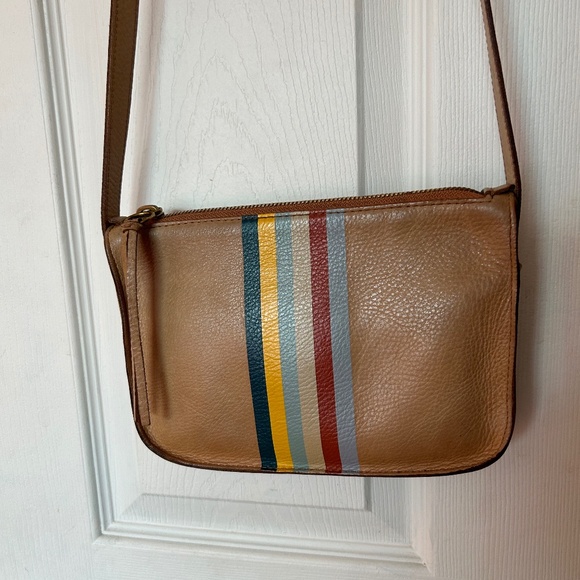 Madewell The Simple Crossbody 80s Stripe Retro Leather bag - Picture 2 of 12